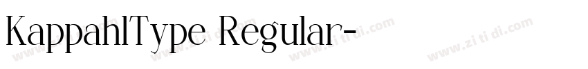 KappahlType Regular字体转换